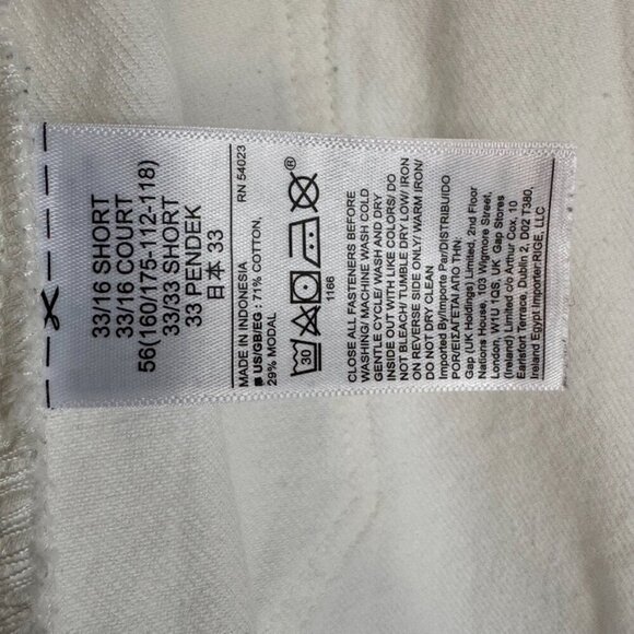 Gap White Ecru High Waist Wide-Leg Suspender Jeans With Washwell Size 16 Short - Picture 13 of 17